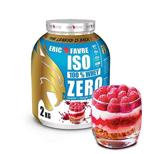 ISO WHEY ZERO 100% Pure Protein - Pure Whey Protein Isolate es sabroso y sirve para ganar masa muscular - Rápidamente asimilable - 2 kg - Laboratoire Français Eric Favre (frambuesa)