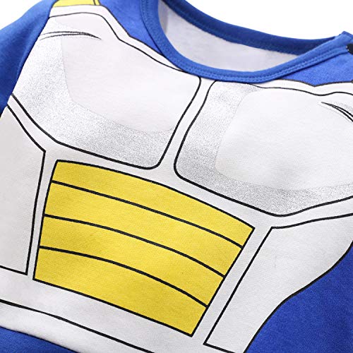 IURNXB Mono para bebé recién Nacido de Manga Corta con diseño de Dibujos Animados para niños y niñas, Azul, 1-3 Meses (Talla del Fabricante: 59)