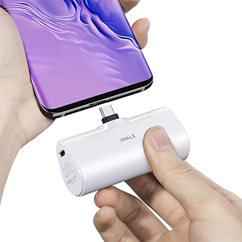 iWALK USB Banco de Energía, 4500mAh Cargador USB Portable C Pack de Batería, Compatible con Samsung Galaxy Note20 Ultra, Z Fold2, S20/S10/S9, A51/A71, Note 10/9/8, Smartphones Android