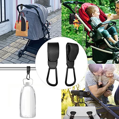 iZhuoKe Ganchos Carro Bebé,Pack de 2 Colgador Bolso Carrito Bebe,Mosqueton Carro Bebe,Ganchos Carritos de Bebé,para Sillita, Cochecito o Silla de Ruedas