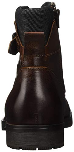 JACK & JONES JFWALBANY Leather STS, Biker Boots Hombre, Marrón(Brown Stone Brown Stone), 40 EU