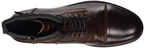 JACK & JONES JFWALBANY Leather STS, Biker Boots Hombre, Marrón(Brown Stone Brown Stone), 40 EU