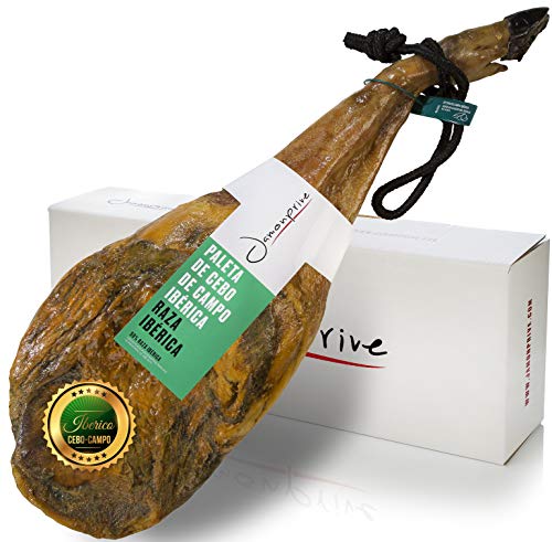 Jamonprive Jamón Ibérico Paleta (Pata Negra) de Cebo de Campo 4 - 4.5 Kg