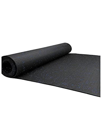 Jardin202 - Esterilla de Ejercicio y Fitness Especial para Gimnasios | Sport Premium | Moteado Azul | Base Negra | 1'25m (Ancho) x 2m (Largo) (4mm de Altura)