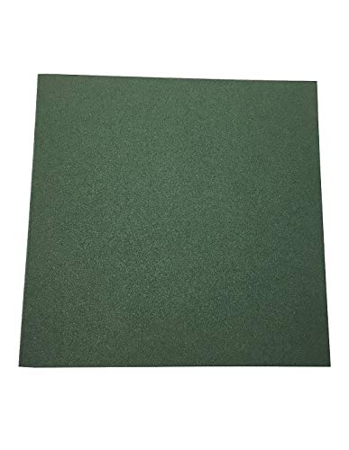 Jardin202 - Loseta de Caucho Profesional Grano Fino 50x50cm - Verde