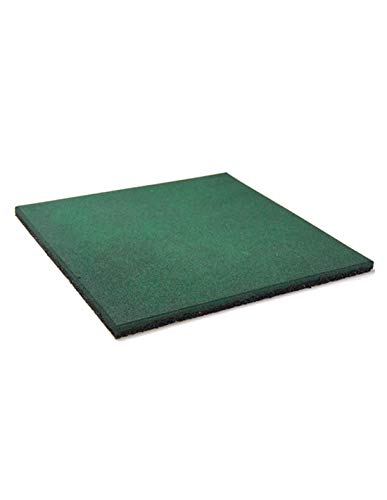 Jardin202 - Loseta de Caucho Profesional Grano Fino 50x50cm - Verde