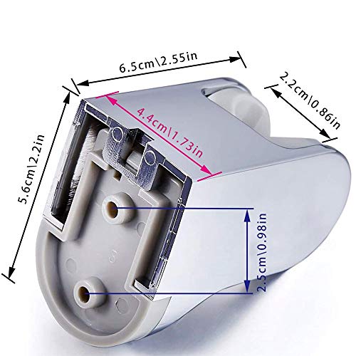 JINXM Soporte para Ducha en Pared de Mano Ajustable Extraíble Universal Sujetación Firme sin Caerse Soporte Articulado del Cabezal de Ducha Plata(Con Tornillos y Tubo de Expansión)