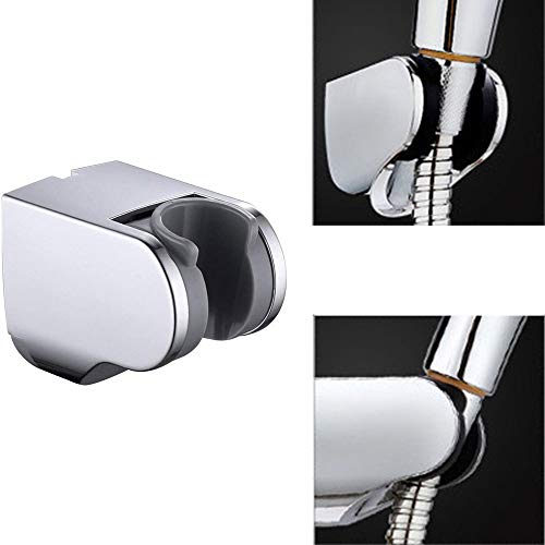 JINXM Soporte para Ducha en Pared de Mano Ajustable Extraíble Universal Sujetación Firme sin Caerse Soporte Articulado del Cabezal de Ducha Plata(Con Tornillos y Tubo de Expansión)