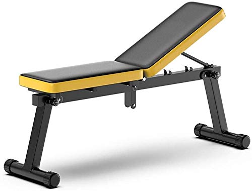 JLDN Multifuncional Banco de Pesas Ajustable, Plegable Banco Musculacion Inclinado Banco Abdominales Sit Up Press Banca para Press de banca, Sentadillas, elevaciones de piernas,Black