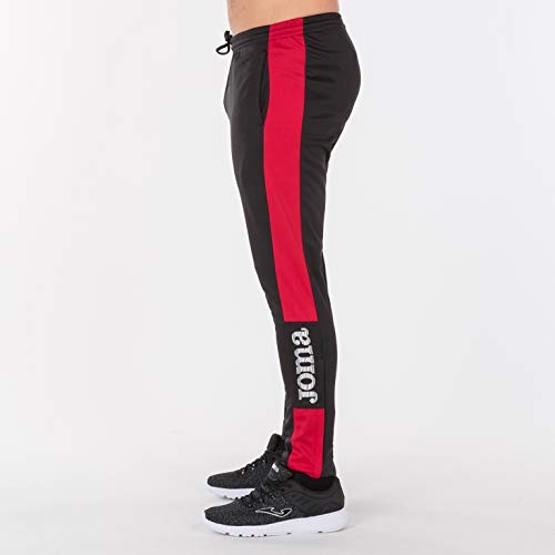 Joma 100761 Pantalones, Hombre, Negro Rojo, L