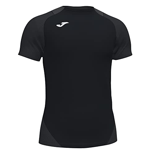 Joma Essential II Camisetas Equip. M/C, Hombre, Negro Antracita, L