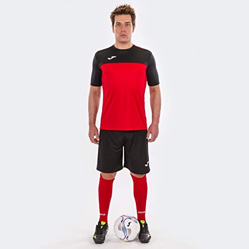 Joma Winner Camisetas Equip. M/C, Hombre, Rojo Negro