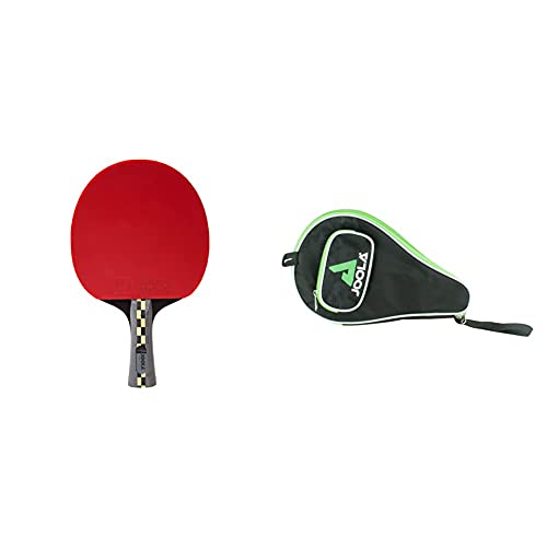 JOOLA carbón Pro - Raqueta de Ping Pong + 80500 Funda, Unisex Adulto, Talla Única