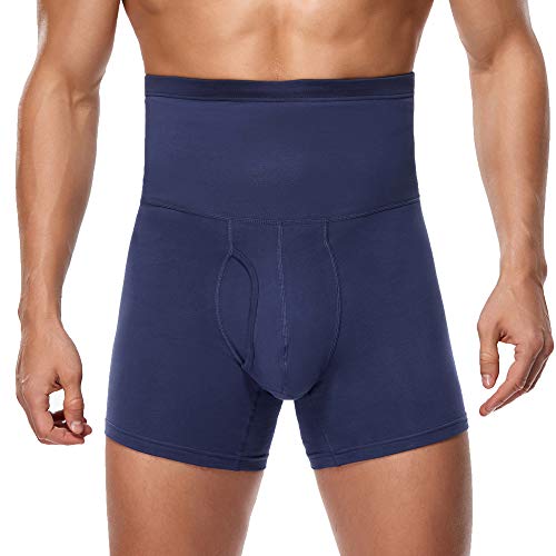 Joweechy Calzoncillos Hombre Cintura Alta Braguita Moldeadora Bóxer Ropa Interior de Deporte Faja Reductora Fajas Pantalones para Hombre Adelgazante Abdomen Shapewear BL/4XL