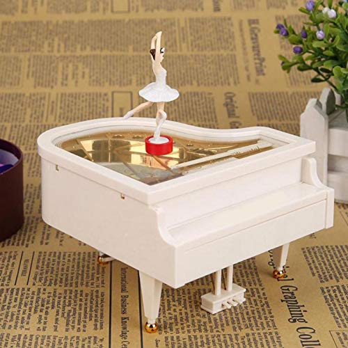 Joyero musical, forma de piano, bailarina de ballet, niña, caja de música, decoración del hogar, joyero, juguetes para niños, regalo para almacenamiento de joyas, para el día de San Valentín, regalos