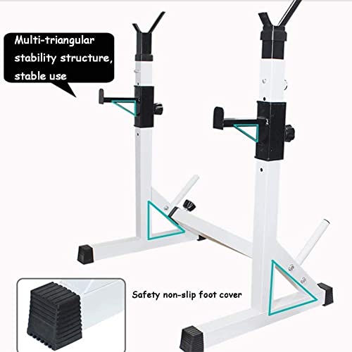 JRZTC Estante con Barra, máquina de Sentadillas, Gimnasio, Prensa de Banco telescópica Interior, Prensa de Banco Multifuncional para el hogar, Estante de Sentadillas para Levan