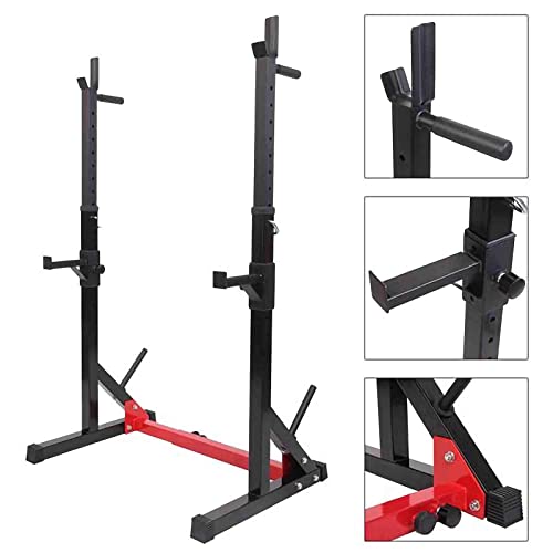 JRZTC Soporte Ajustable para Sentadillas con Barra Press de banca Libre Soporte para Sentadillas con Barra Soporte para Pesas Entrenamiento con Pesas Entrenamiento de Fuerza Eq