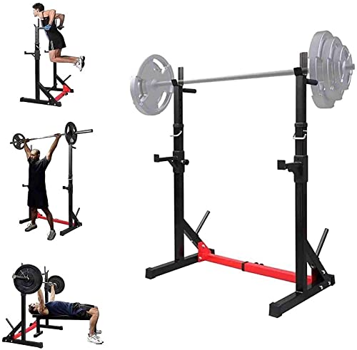 JRZTC Soporte Ajustable para Sentadillas con Barra Press de banca Libre Soporte para Sentadillas con Barra Soporte para Pesas Entrenamiento con Pesas Entrenamiento de Fuerza Eq