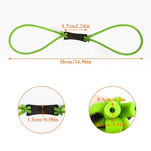 Jubaopen 15PCS Tirachinas Gomas Tirachinas Gomas Elasticas Tubo de Elásticos Catapult Bandas de Goma para Tirachinas Práctica de Tiro al Blanco de Caza al Aire Libre(Verde)