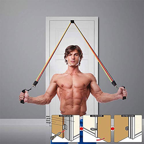 Juego de Bandas de Resistencia Elásticas para Musculación ,11PCS Fitness Bandas de Ejercicio, Conjunto de Tubos de Ejercicios para Fortalecimiento, Conformación del Cuerpo