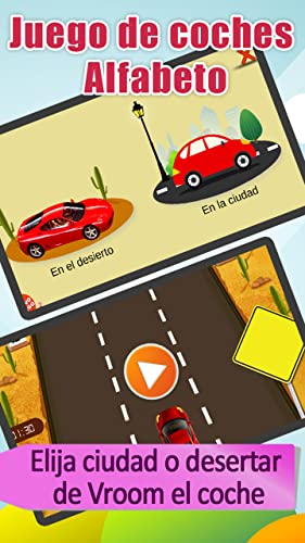 Juego de carro alfabeto, niños