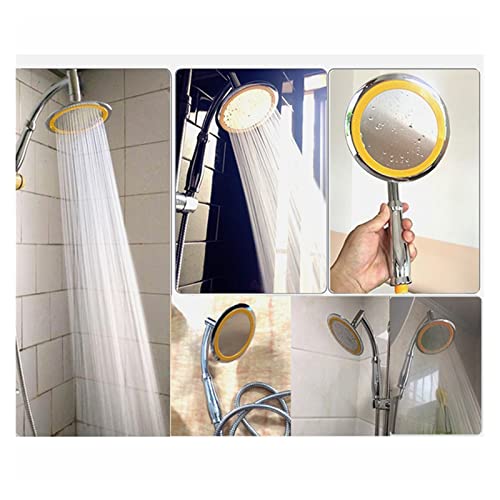 JUSTCHENHUA Girar 360 Grados Abdominales Caballo de baño Cabeza de Ducha Cabeza de Ducha Agua Ahorro de Agua Brazo de la Ducha de la Mano con la Manguera alcachofa de la Ducha (Color : Shower Head)