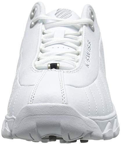 K-Swiss Zapatillas st329 elíptica Hombre, blanco, negro y plateado, 8,5 D(M) US