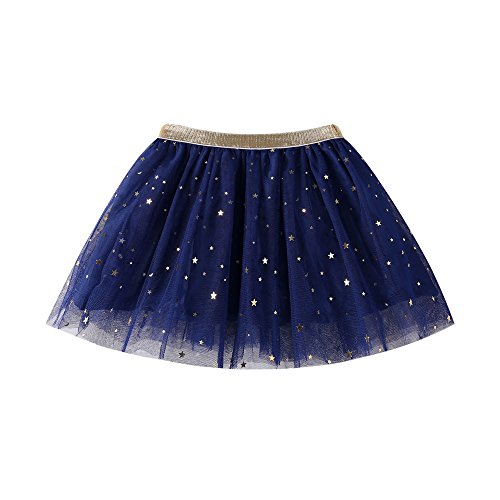 K-youth Vestidos Bebé Niñas Cóctel Falda - Azul - 3-4 años