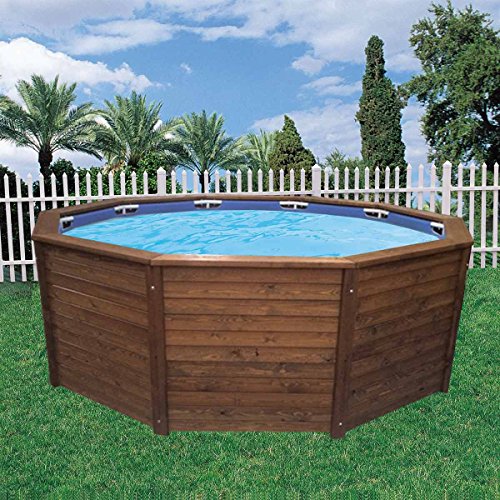 K2O BESTWAY PJ000 - Piscina Madera Panelada 315x105 cm Depuradora de Cartucho 1.249 L/H con Escalera