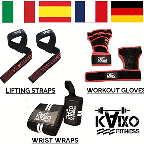 KAIXO FITNESS muñequeras deportivas gym crossfit. Muñequeras para entrenamientos de crossfit, levantamiento de pesas y fitness. Hombre y mujer (Blanco)