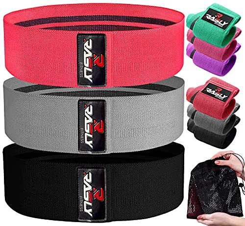 Kanzy Bandas Elasticas Musculacion, Bandas de Resistencia Fitness de Tela 3 Niveles Cintas Elasticas Musculacion Mujeres y Hombres para Cadera, Piernas, Yoga, Pilates, Bandas Elasticas Gluteos