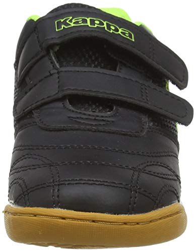 Kappa Kickoff, Zapatillas de Deporte Interior, Negro (Black/Yellow 1140), 33 EU