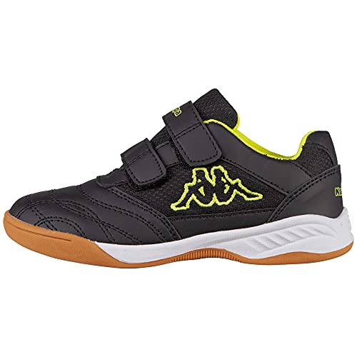 Kappa Kickoff, Zapatillas de Deporte Interior, Negro (Black/Yellow 1140), 33 EU