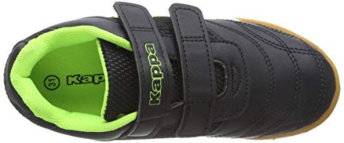 Kappa Kickoff, Zapatillas de Deporte Interior, Negro (Black/Yellow 1140), 33 EU