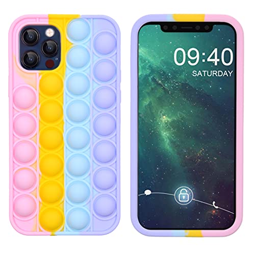 Kare & Kind 1x Carcasa de Móvil de Silicona con Burbuja Tronable Fidget Sensorial Compatible con iPhone 11 Pro Max 6.5" - Carcasa Protectora con Herramienta Antiansiedad - Accesorio Protector