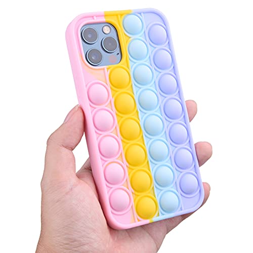 Kare & Kind 1x Carcasa de Móvil de Silicona con Burbuja Tronable Fidget Sensorial Compatible con iPhone 11 Pro Max 6.5" - Carcasa Protectora con Herramienta Antiansiedad - Accesorio Protector