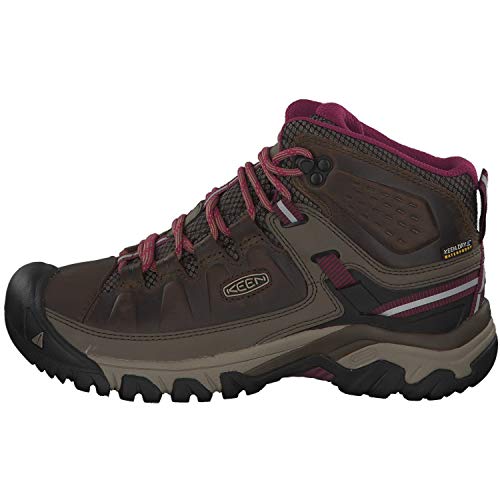 Keen Targhee III Mid WP, Zapatos de High Rise Senderismo Mujer, Beige (Weiss/Boysenberry 0), 37.5