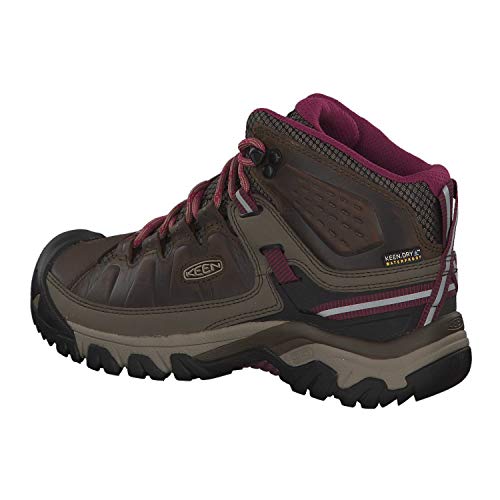 Keen Targhee III Mid WP, Zapatos de High Rise Senderismo Mujer, Beige (Weiss/Boysenberry 0), 37.5