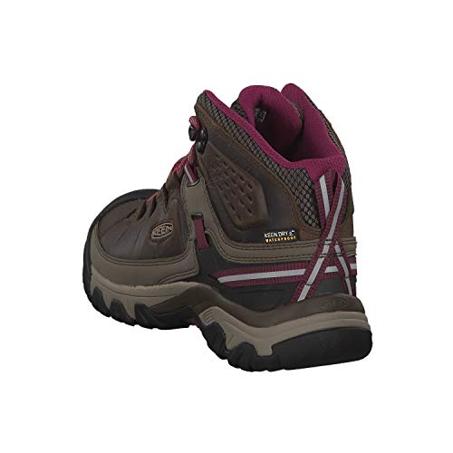 Keen Targhee III Mid WP, Zapatos de High Rise Senderismo Mujer, Beige (Weiss/Boysenberry 0), 37.5