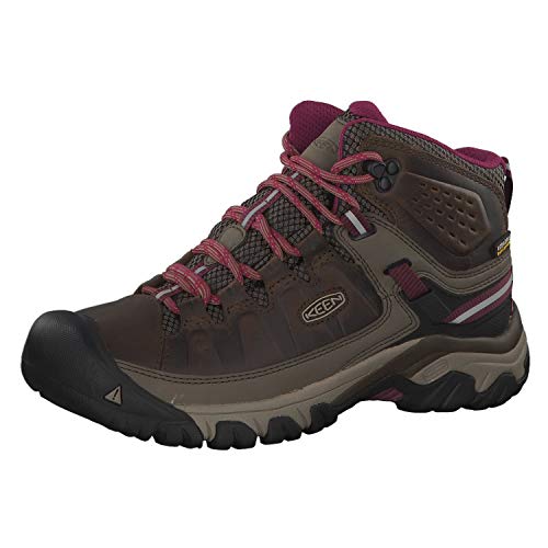 Keen Targhee III Mid WP, Zapatos de High Rise Senderismo Mujer, Beige (Weiss/Boysenberry 0), 37.5