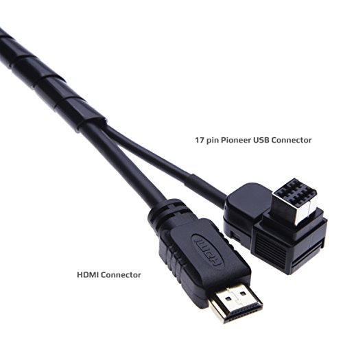 Keple CD-IH202 Cable Compatible con iPhone 5, 5S, 5 C, 6, 6S, 6 Plus, 7, 7 Plus, 7S, 7S Plus, 8, 8 Plus, X Plus para Pioneer AppRadio 3 SPH-DA210 y SPH-DA110, (SPH-DA100), AppRadio AVIC-Z150BH