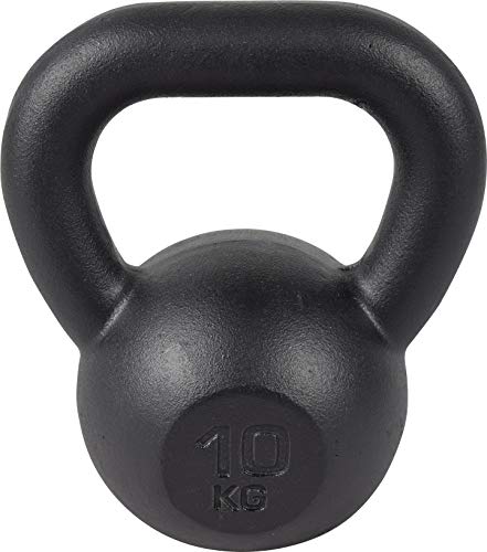 Kettlebell de Hierro Fundido Peso Pesado para Entrenamiento de Fuerza y ​​Cardio Pesa 10kg KAWMET