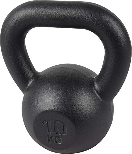 Kettlebell de Hierro Fundido Peso Pesado para Entrenamiento de Fuerza y ​​Cardio Pesa 10kg KAWMET