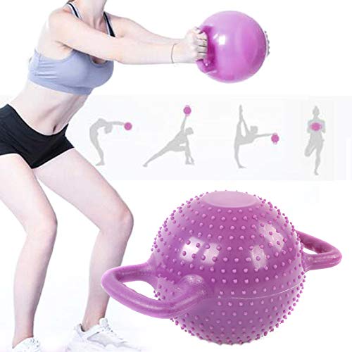 Kettlebell de Yoga, Entrenamiento Integrado El Peso es Ajustable Kettlebell Lleno de Agua Agarre cómodo Buen Rendimiento de Sellado para Yoga para Deportistas(Purple)