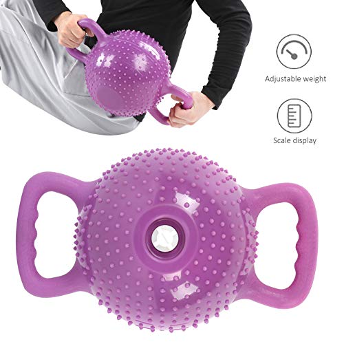 Kettlebell de Yoga, Entrenamiento Integrado El Peso es Ajustable Kettlebell Lleno de Agua Agarre cómodo Buen Rendimiento de Sellado para Yoga para Deportistas(Purple)