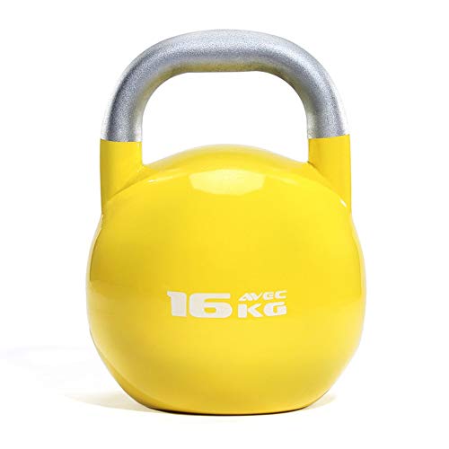 Kettlebell HAHA Kettlebells De Sentadillas De Colores, Acero Forjado, Equipo De Entrenamiento De Fitness para Hombres Y Mujeres 4 Kg 16 Kg 20 Kg 24 Kg 28 Kg (Color : 16kg Yellow)