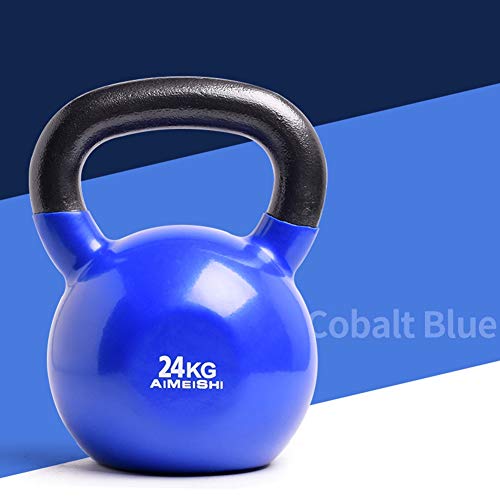 Kettlebell HAHA Pesas Rusas De Hierro Fundido para Hombres Y Mujeres, para Equipos De Entrenamiento Muscular, Esculpir El Cuerpo, Revestimiento por Inmersión 20 Kg 24 Kg 28 Kg (Color : Blue 24kg)