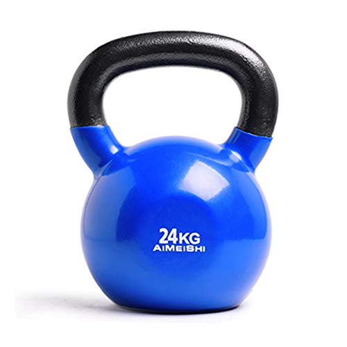 Kettlebell HAHA Pesas Rusas De Hierro Fundido para Hombres Y Mujeres, para Equipos De Entrenamiento Muscular, Esculpir El Cuerpo, Revestimiento por Inmersión 20 Kg 24 Kg 28 Kg (Color : Blue 24kg)