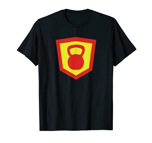 Kettlebell Knight - Diseño de levantamiento de pesas rojo y amarillo Camiseta