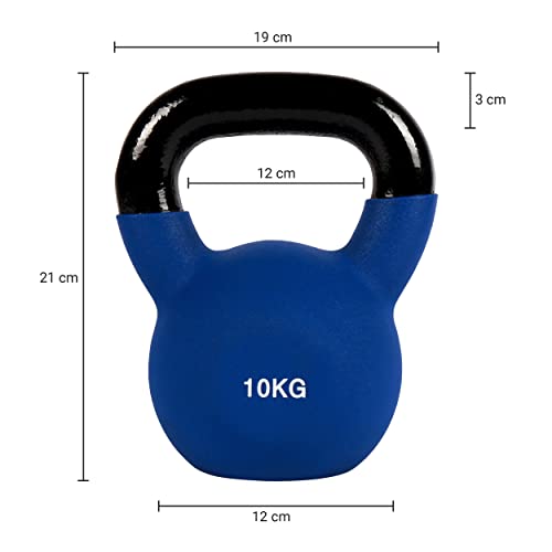 Kettlebell Profesional Neopreno 2 - 30 kg con póster de ejercicios, Pesas